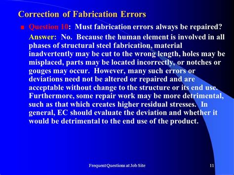 fabrication error correction pdf